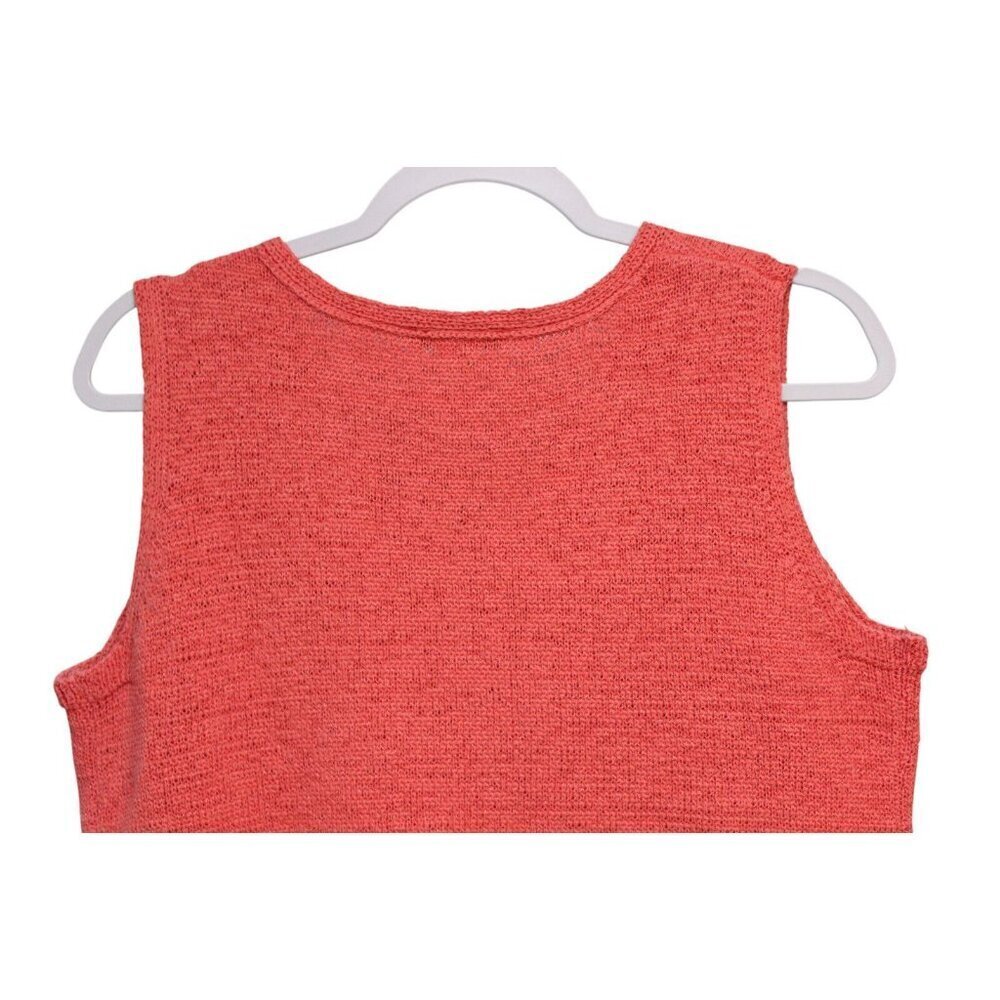 Pendleton Sleeveless Sweater Size Medium Pink Coral Open Knit Preppy Beach Tank - Picture 9 of 11